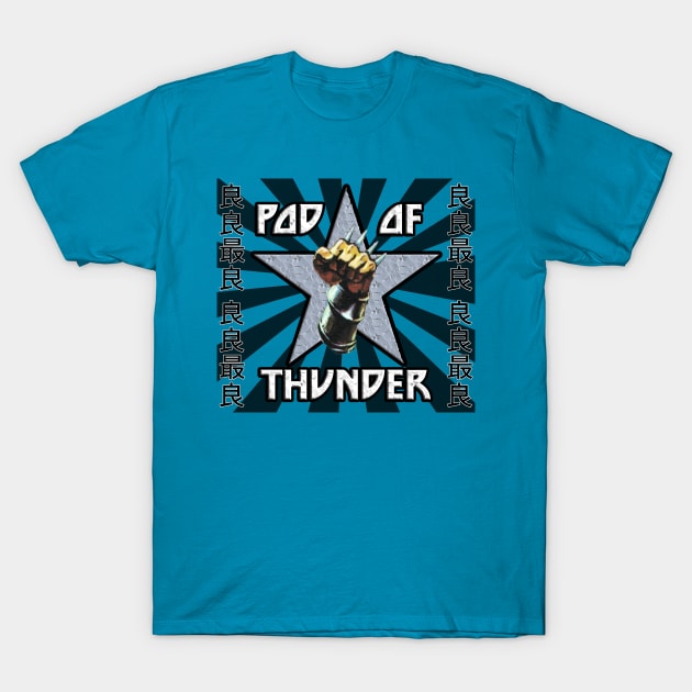 POD OF THUNDER RISING SUN GGRG BLACK T-Shirt by Pod of Thunder